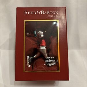 Reed &‎ Barton Skating Snowman Silver Plated Ornament Christmas Holiday Winter